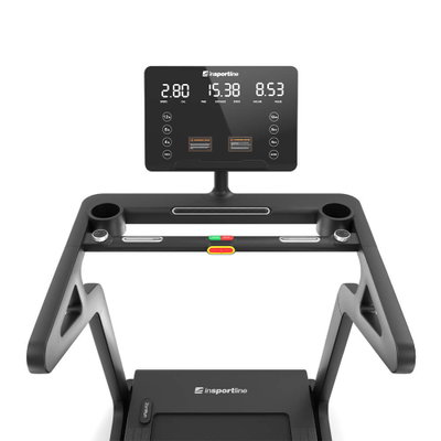 Löpband ZenRun 50 anslutet till träningsappar via Bluetooth för interaktiv träning.
