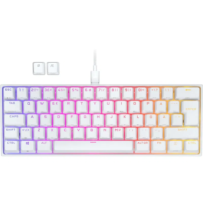 Corsair K65 RGB Mini tangentbord för gaming (vitt)