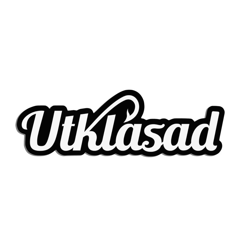Utklasad Logo Sticker 12x3,8cm - Klistermärke