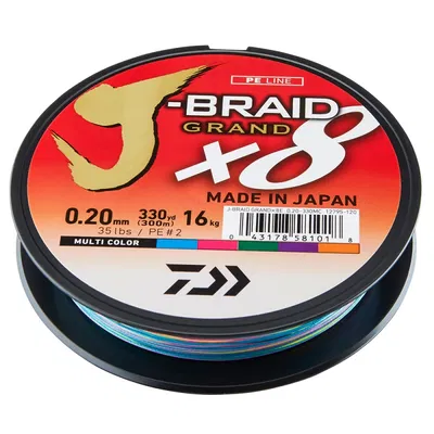 Daiwa J-Braid Grand X8 Multi Color 300m