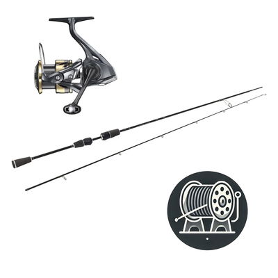 Utklasad Fiskeset - Ultegra W2 - UL & Regnbåge - Haspel