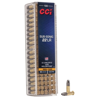 CCi Rimfire 22 lr Sub-sonic Hp (40 gr.) 100/Box