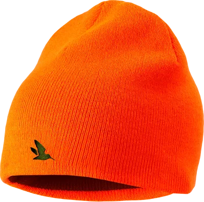 SEELAND Ian Reversible beanie huva  Hi-vis orange/Pine green  One size