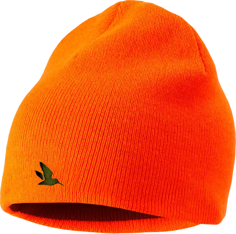 SEELAND Ian Reversible beanie huva  Hi-vis orange/Pine green  One size