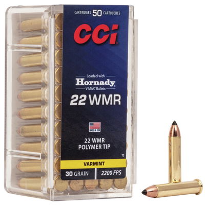 CCI RIMFIRE AMMUNITION 22 WMR V-MAX 30GR 50/BOX