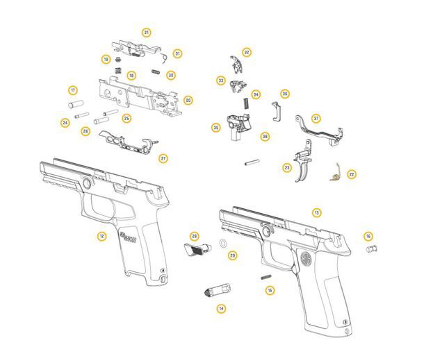sig sauer p320 trigger bar spring