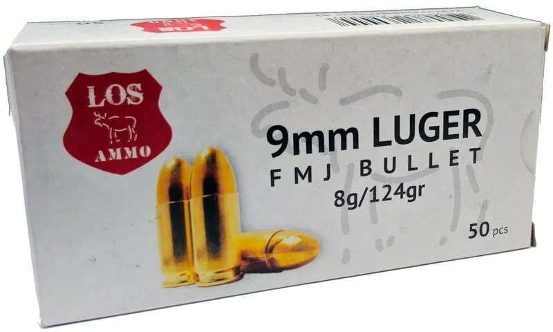 Los 9mm  9x19 FMJ Helmantlad