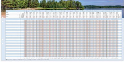 Almanacka Burde 2361 Planeringsblad Semesterplan 2027, 5/fp