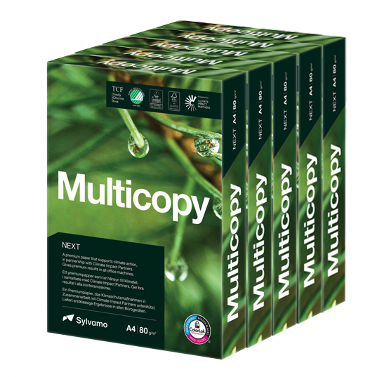 Kopieringspapper Multicopy Next A4 80g OHÅLAT, 5x500/krt