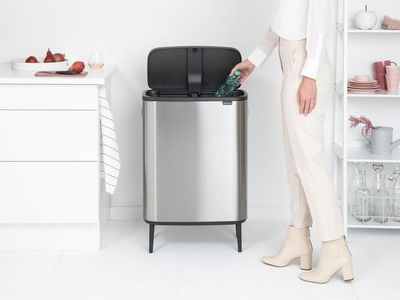 Papperskorg BRABANTIA Bo Touch 2x30Lstål