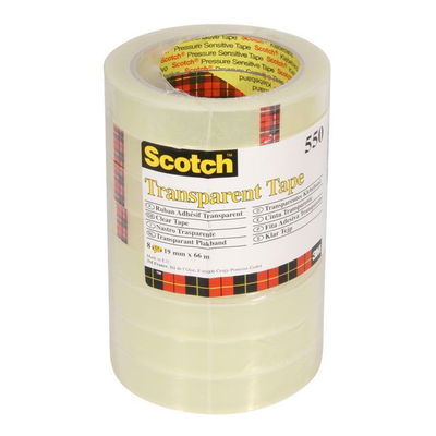 Kontorstejp Scotch 550 19mm x 66m, 8/fp