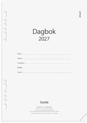 Almanacka Burde 4802 Business Kalendersats Dagbok 2027