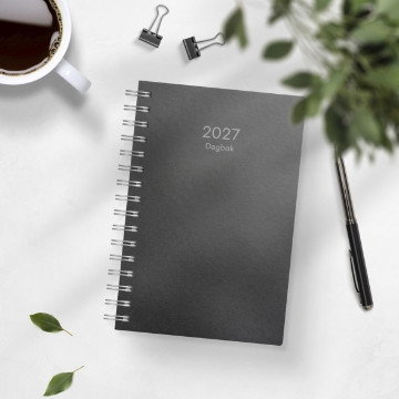 Almanacka Burde 5120 Dagbok ECO Line 2027 Svart