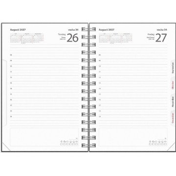 Almanacka Burde 5120 Dagbok ECO Line 2027 Svart