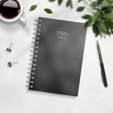 Almanacka Burde 5120 Dagbok ECO Line 2027 Svart