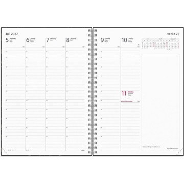 Almanacka Burde 5140 Business ECO Line 2027 Svart A5