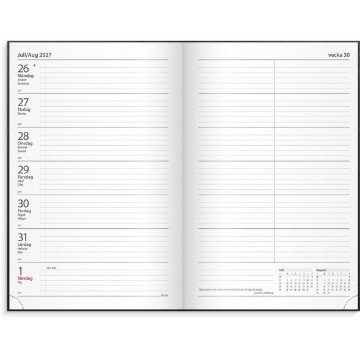 Almanacka Burde 1073 Kontorskalender Inbunden 2027 Svart