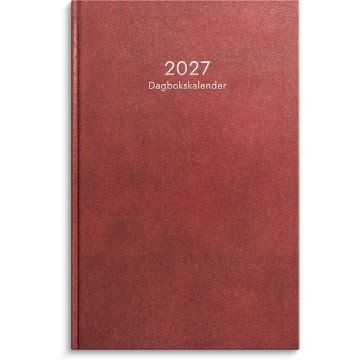 Almanacka Burde 1087 Dagbokskalender Inbunden 2027 Röd