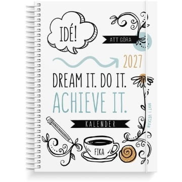 Almanacka Burde 1222 Veckoplanering Doodle 2027