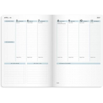 Almanacka Burde 1274 Life Planner Focus 2027