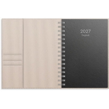 Almanacka Burde 5721 Dagbok Konstläder Amelia 2027 Beige