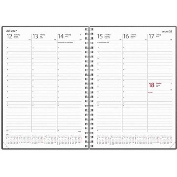 Almanacka Burde 5771 Weekly Konstläder Amelia 2027 Beige A5