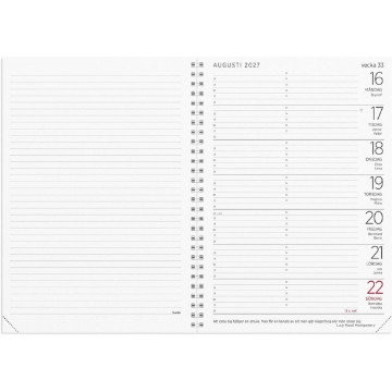 Almanacka Burde 5709 Stor Veckokalender Amelia 2027 Beige A5