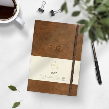 Almanacka Burde 5965 Agency Forma DeLuxe 2027 Brun