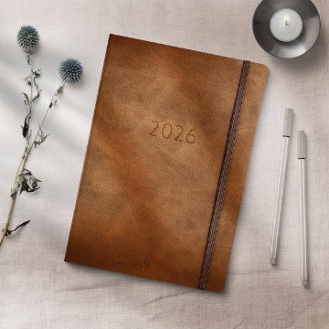 Almanacka Burde 5965 Agency Forma DeLuxe 2027 Brun