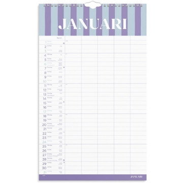Almanacka Burde 1766 Familjekalender Color Blocking 2027