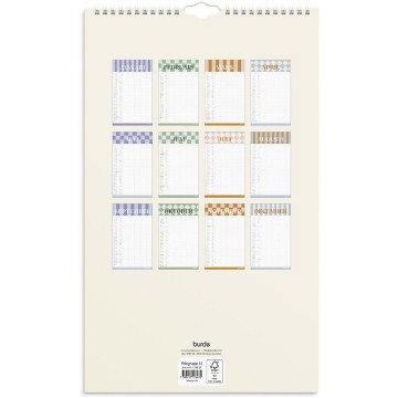 Almanacka Burde 1766 Familjekalender Color Blocking 2027