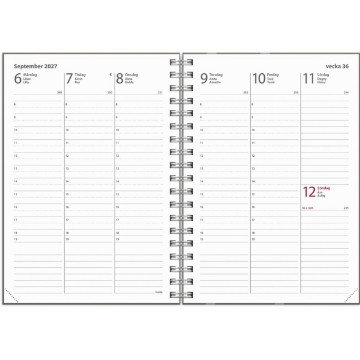 Almanacka Burde 5450 Weekly Story 2027 Brun A6