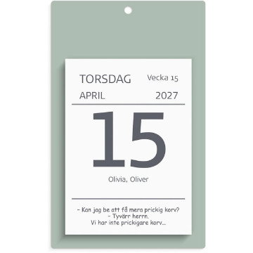 Almanacka Burde 1310 Väggplån med dagblock Humor 2027