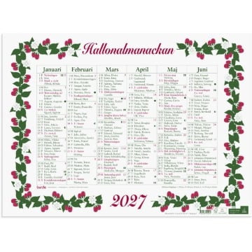 Almanacka Burde 5010 Stora Hallonalmanackan 2027