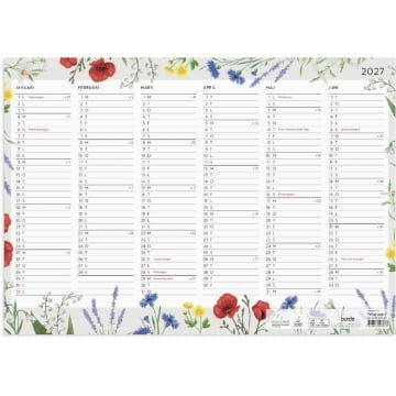 Almanacka Burde 5070 Väggblad Blomster 2027