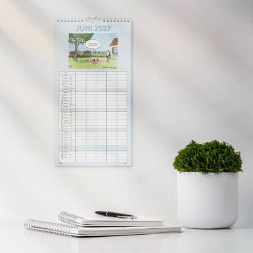 Väggkalender Burde 1758 Familjekalender Rolig 2027