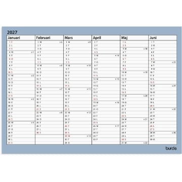 Väggkalender Burde 5072 Väggblad 26-27 A4