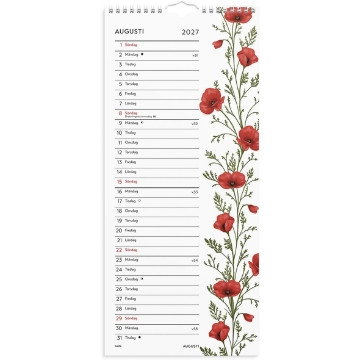 Väggkalender Burde 1779 Lilla Blomsterkalendern 2027