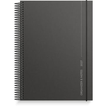 Almanacka Burde 1044 Organizer & Notes 2027 Svart