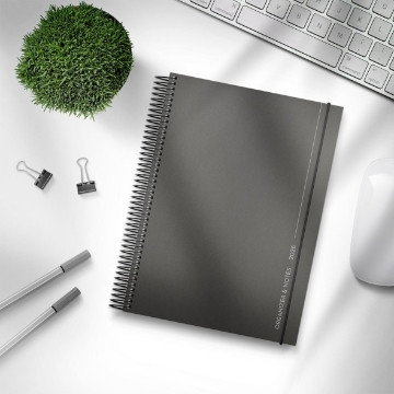 Almanacka Burde 1044 Organizer & Notes 2027 Svart