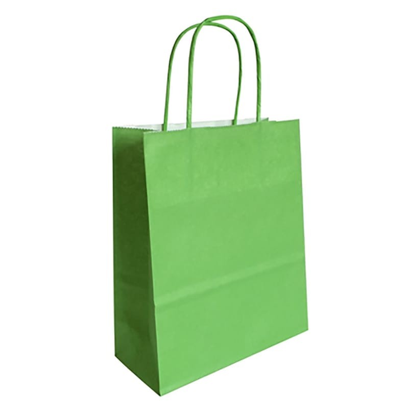 Bärkasse Papp Tvinn Handtag Grön 12L, 200/krt