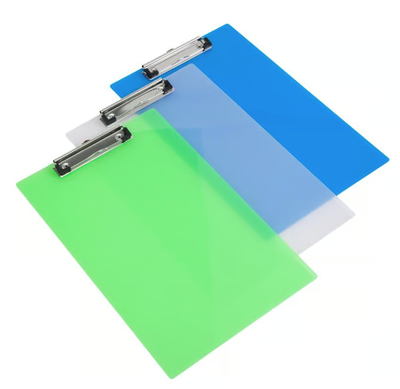 Skrivplatta plast sorterade färger A4