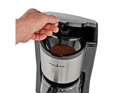Kaffebryggare NEDIS 12 kopp 1000W svart