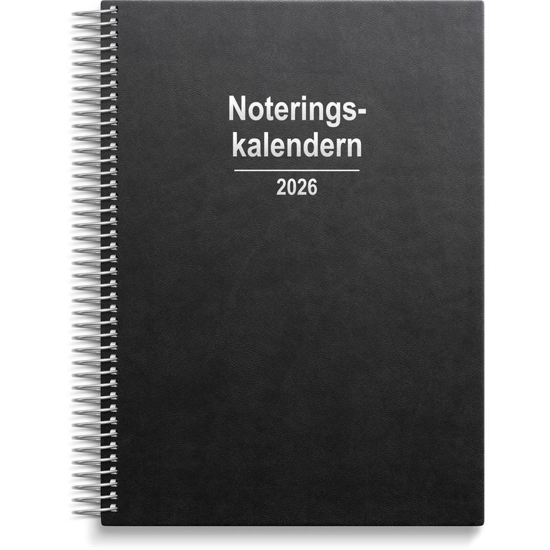 Noteringskalendern 2026 svart Noteringskalendern 2026 svart