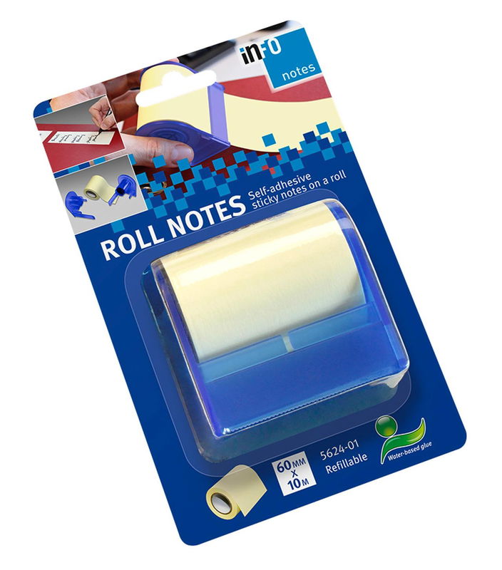 Notisar Info Notes Memorulle Gul 60mm x 10m