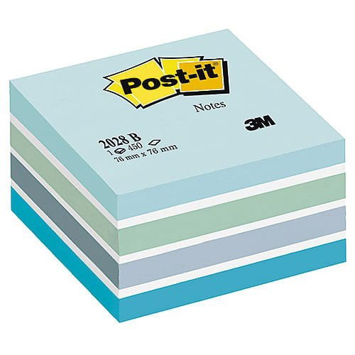 Notiskub Post-it Fresh blue 76x76mm, 450 blad