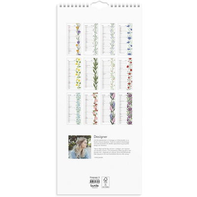 Väggkalender Lilla Blomsterkalender 2026