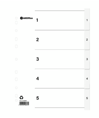 Plastregister A4 1-5 vit