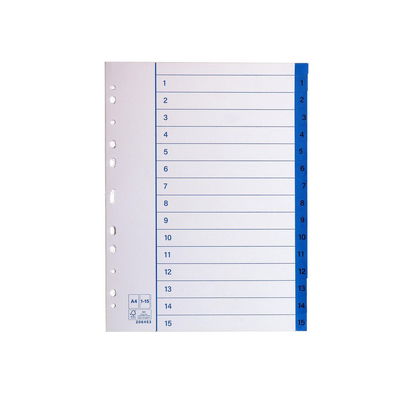 Pärmregister papper 1-15 A4, 10 st/fp