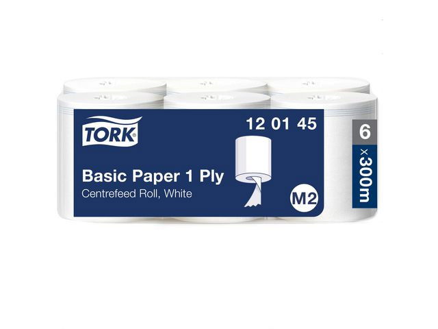 Torkrulle TORK Uni M2 1-lag vit 300m, 6/FP